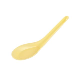 Disposable Plastic Soup <b>Spoon</b> 11Cm Thickened White Yellow Transparent Catering Takeout Use - Product Image 5