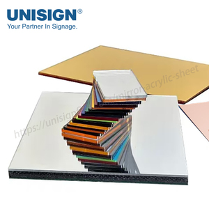 Design moderne, carreaux muraux en miroir argenté de 1 mm et 2 mm, autocollants muraux, bandes de miroir carrées autocollantes, acrylique - Product Image 1