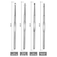 Pousse-cuticules double extrémité en acier inoxydable pour manucure, modèle 827, fabricant du Guangdong, emballage nu, stock disponible