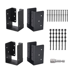 Tùy Biến Nhiệm Vụ Nặng Nề Thép Mạnh Mẽ Cap <span class=keywords><strong>Tie</strong></span> Kim Loại Khung Góc 3X3 Chùm Gỗ Hàng Rào Bài Kết Nối - Product Image 3