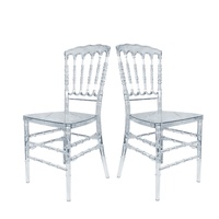 Chaise Chiavari Transparente en Cristal, Plastique Acrylique, pour Mariage, Événement, Hôtel et Banquet