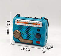 Radio d'urgence solaire à manivelle ELETREE PX-771 FM AM SW avec haut-parleur Bluetooth, lecteur MP3 USB TF et lampe torche LED