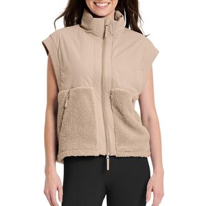 Chaleco acolchado para mujer FOXA, con cuello alto de forro polar, sin mangas, con cremallera, cálido, con bolsillos - Product Image 1