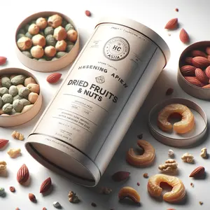 Recyclable Customize Nut Dry Fruit Box Paper Tube Gift Box Round Cylinder Boxes For Dry Fruit