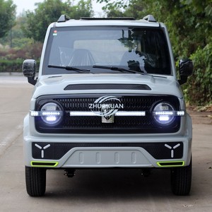 SUV électrique orange 4x4, véhicule à faible vitesse à énergie nouvelle pour adultes, avec barres de toit et éclairage LED - Product Image 5