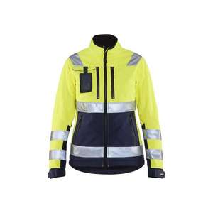 BLAKLADER - 490225173389XS Chaqueta Softshell Hi-Vis para mujer Amarillo/Azul marino-EAN 7330509508404 ROPA DE TRABAJO DE 2017 - Product Image 1