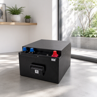 Batterie LiFePO4 intelligente 24V 324Ah, pack de batteries séparées, haute capacité, empilable, cycle profond, BMS, application Bluetooth