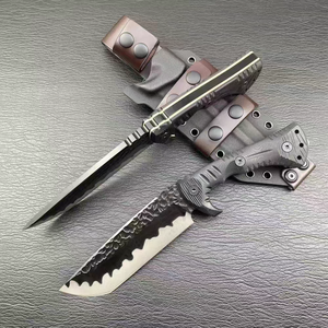 มีด战术 ML M9 DIY ปรับแต่งได้ คุณภาพสูง ใบมีดเหล็กกล้าไร้สนิม ความหนา 6.0 มม. ด้ามจับ G10 พร้อมปลอกมีด - Product Image 6