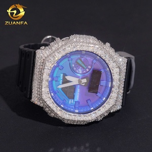 Phụ kiện đồng hồ mạ đá Moissanite VVS, kiểu Hip Hop, viền GA2100, bạc 925, đã qua kiểm định kim cương - Product Image 1