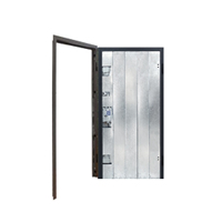 Porte de sécurité double à design unique, style italien, en aluminium, à battants inégaux, vente chaude auprès des fabricants chinois