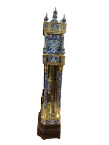 Đồng thau đồng thau ưa thích cloisonne Men 5 ngày lặp lại Đức cơ khí chuyển động 8 âm thanh mùa xuân ông nội bảng sàn Đồng hồ - Product Image 3