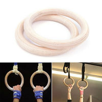 Supplying Real Wooden Gym Rings with Colorful Strap
