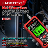 HABOTEST HT806TR Traceur de câbles réseau 2-en-1 Multimètre Anti-interférence Détecteur de fils POE pour détection NCV 1 an IP55
