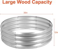 Anneau de foyer galvanisé pour brûleur à bois extérieur, doublure métallique pour foyer au sol, camping, jardin, emballage pour vente par correspondance