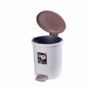 Foot Operated Trash Can 8L With Lid For Home <b>Kitchen</b> Bathroom Indoor Use Cylindrical Storage Bucket Pedal <b>Bin</b> - Product Image 4