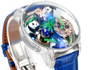 Đồng hồ JAOOB&CO cao cấp, thiết kế sang trọng, chất lượng cao, dành cho nam, kiểu xoay trái đất, máy cơ. - Product Image 6