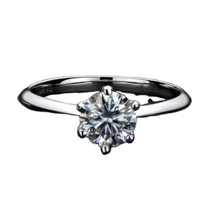 Nhà máy tùy chỉnh 0.5ct-2ct vvs D 925 Sterling Silver bạc moissanite Nhẫn đính hôn đám cưới với vàng đá tùy chỉnh từ 1CT - Product Image 6