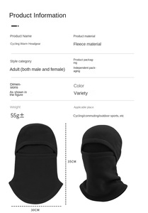Balaclava de haute qualité pour l'hiver, <span class=keywords><strong>masque</strong></span> facial de ski, balaclava thermique unisexe - Product Image 6