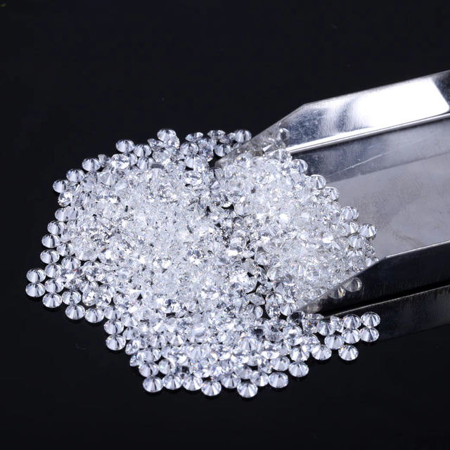 Pass Diamond Tester Synthetic Lab Grown HPHT CVD Melee Diamond 0.8~3.0mm Brilliant Cut DEF Color for Jewelry Making Wholesale