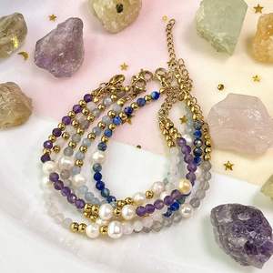 Pulsera de Piedra Natural con Cuentas de Vidrio Coloridas, Armonía en las Relaciones, Sin Comisión Intermedia, Personalización Artesanal - Product Image 2