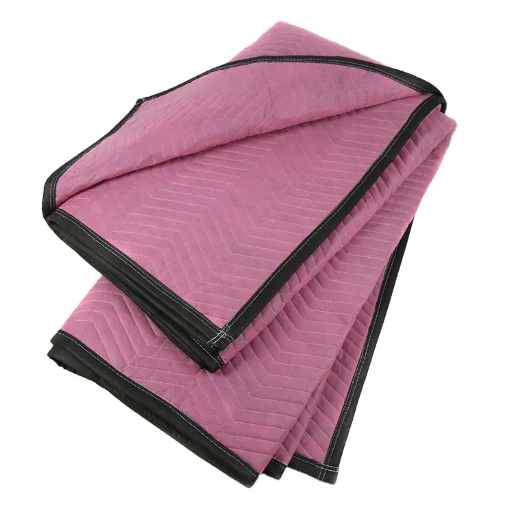 Pink high quality waterproof multifunction recycled moving pads furniture moving blankets