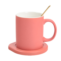 Cangkir Kopi Penghangat Tanpa Kabel, Kontrol Suhu Otomatis Panas Cerdas untuk Penggunaan Di Kantor dan Rumah