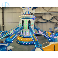Manège à double couche auto-contrôlé pour enfants, type jet rotatif, pour parc d'attractions