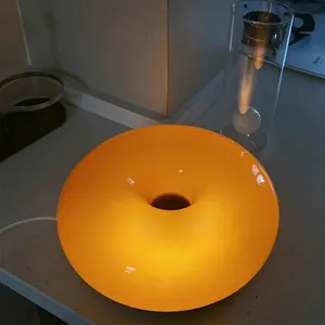 Sáng tạo kem Cam phòng khách cạnh giường ngủ có thể sạc lại văn phòng LED môi trường xung quanh cảm ứng chuyển đổi tường kính ánh sáng Donut LED bảng đèn - Product Image 3