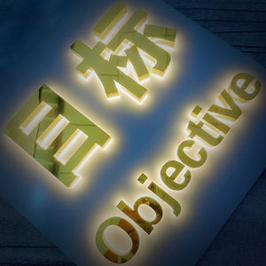 Logo del segno retroilluminato a Led con lettera del canale 3D personalizzato da parete esterna con alfabeto luminoso e retroilluminato - Product Image 2