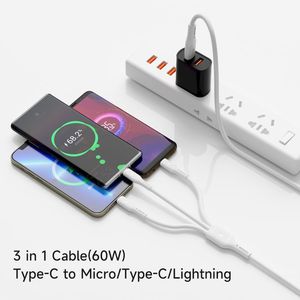 WiWU 60W 1M TPE 60HZ USB C Câble micro de données 5A <span class=keywords><strong>iPhone</strong></span> pour Samsung Mobiles Tablettes Ordinateurs Chargement USB Fonction d'alimentation OEM ODM - Product Image 3