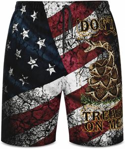 Shorts de plage pour hommes à séchage rapide, caleçons de bain avec cordon de serrage, doublure en mesh, imprimé drapeau, boardshorts, logo personnalisé - Product Image 1