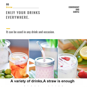 Bộ Ống Hút Thủy Tinh Borosilicate Uống Cocktail Boba Logo Tùy Chỉnh Tái Sử Dụng Cấp Thực Phẩm Kèm Bàn Chải - Product Image 5