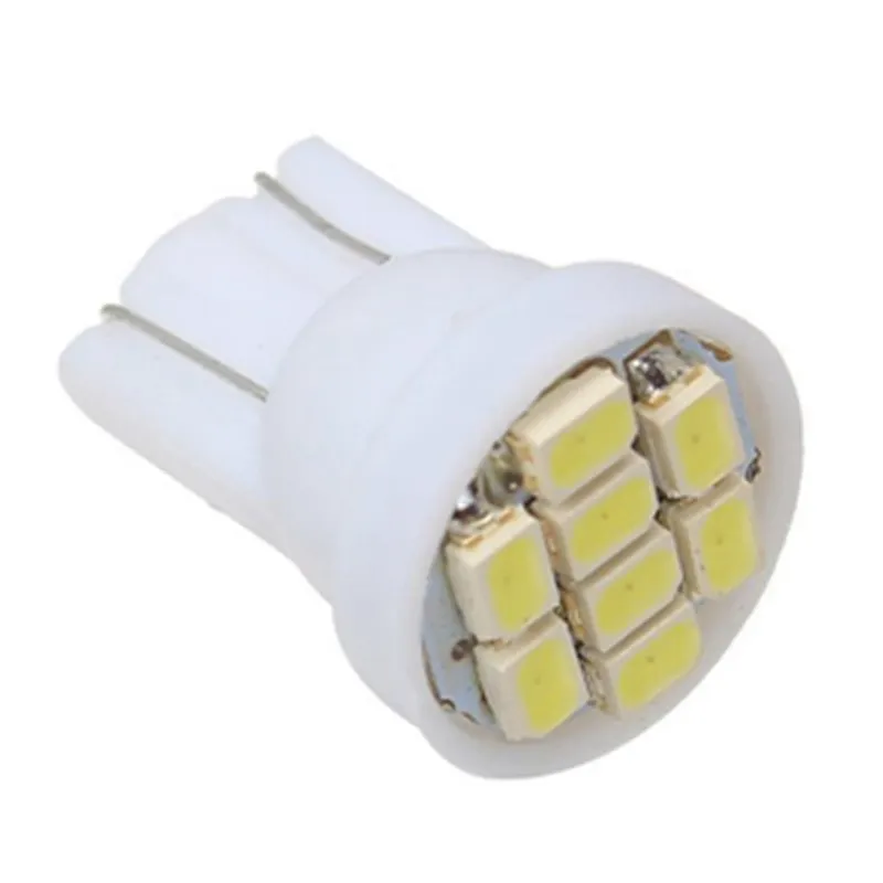 T10 1206 8SMD Bulb White Yellow Blue 12V 168 194 501 T10 Car reading Reverse License plate Lamp Door Side Parking Driving Light