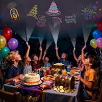 24 lumières à doigts pour fête d'anniversaire, 8 modèles de lumières à doigts lumineuses pour les fêtes d'anniversaire des enfants