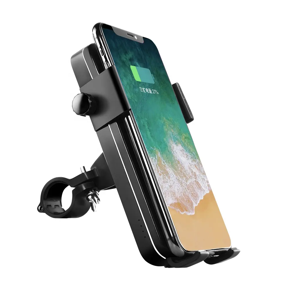2022 most sold outdoor bicycle phone holder bicycle wireless charger mobile wireless charger bracket for mountain bicycle