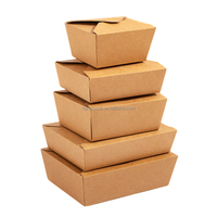 Boîtes d'emballage personnalisées avec logo imprimé Salade Sushi Snacks Chips Poulet frit Hamburgers Boîte d'emballage en papier kraft blanc pour aliments