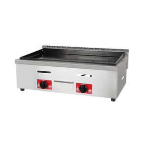 Grilles à gaz en émail commercial Plaques électriques <span class=keywords><strong>Plaque</strong></span> émaillée carrée <span class=keywords><strong>Plaque</strong></span> chauffante commerciale à dessus plat avec vidange d'huile résiduelle - Product Image 3