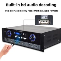 Yüksek Güçlü Bluetooth Amplifikatör Profesyonel Karaoke KTV Sahne Konferans Ses Amplifikatörü Pasif Hoparlör Sistemi için