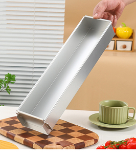 Stampo rettangolare a forma di tiramisù torta di formaggio Mousse torta teglia con divisori superficie anodizzata stampo per torta in alluminio - Product Image 3