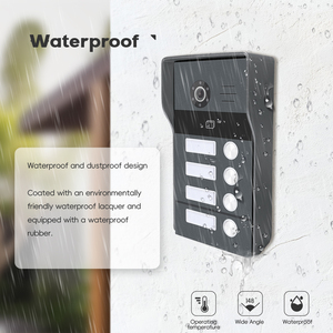 Có dây 2-đơn vị <span class=keywords><strong>video</strong></span> cửa điện thoại hệ thống <span class=keywords><strong>intercom</strong></span> từ xa mở khóa màn hình không thấm nước tầm nhìn ban đêm kim loại xây dựng ngoài trời tuya - Product Image 5