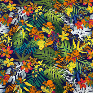 Digital Printed Polynesian Vibrant Tropical Hawaii Cotton Fabric for <strong>Shirting</strong> - Product Image 2