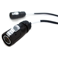 Disesuaikan 2-Pin konektor bulat adaptor udara untuk MC4 LP20 PVC terisolasi LED layar kabel perakitan tali pengaman