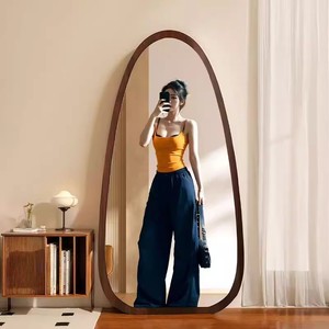 Customized ArchLarge Full-Length Frame <strong>Mirror</strong> Newly Designed Natural Solid Wood Art <strong>Deco</strong> Style for Wedding - Product Image 3