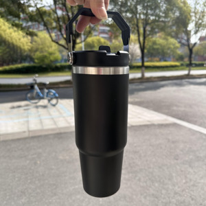 DD3992 30oz Camping Tumbler <b>Handle</b> Leakproof Double Insulated Stainless Steel Portable Flask 12-24hr <b>Thermal</b> Insulation Custom - Product Image 4