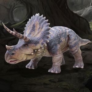 Atracciones del Zoológico Urbano de Vida Silvestre: Triceratops Animatrónico Personalizado de Construcción Metálica para Uso Público en Centros Comerciales y Aeropuertos - Product Image 1
