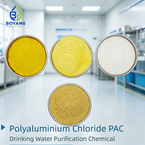 Cloruro de Polialuminio (PAC) de Alta Pureza Boyang para Tratamiento de Agua Potable, <span class=keywords><strong>Floculante</strong></span> al 30%, Empaque de 25 kg, pH 5-9 para <span class=keywords><strong>Piscinas</strong></span> - Product Image 1