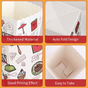 2025 Màu Sắc Mới Thiết Kế Thời Trang Cổ Điển Retro Đảng Thiết Kế Hỗn Hợp Màu Giấy Bỏng Ngô Hộp Xô Container - Product Image 4