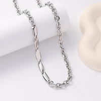 Pulsera de Cadena Cubana Simple Hecha a Mano, Estilo Hip Hop Punk, Impermeable, de Acero Inoxidable, Joyería de Moda, Collar para Mujer y Hombre, Venta al por Mayor