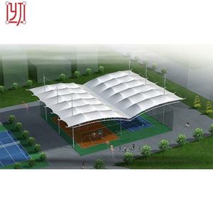 โครงสร้างหลังคาผ้าใบเหล็กสำหรับสนามบาสเกตบอล - Product Image 6