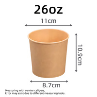 Assiettes et bols jetables en papier écologiques de qualité alimentaire de 750 ml/26 oz pour pizza, collations, salades, contenants à emporter, emballages alimentaires
